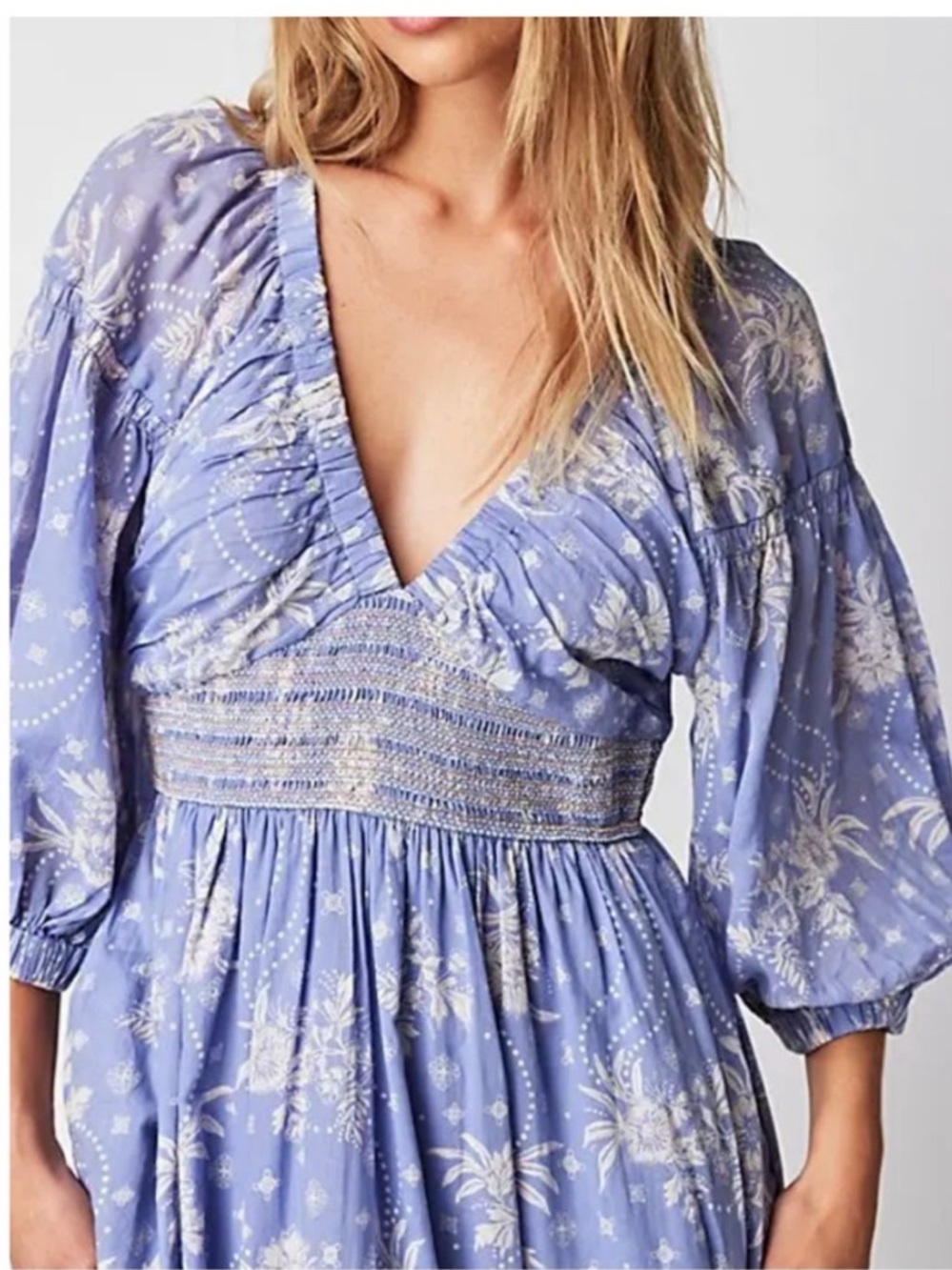 Free People Lavender Floral Wrap Maxi Dress - Picture 8 of 12